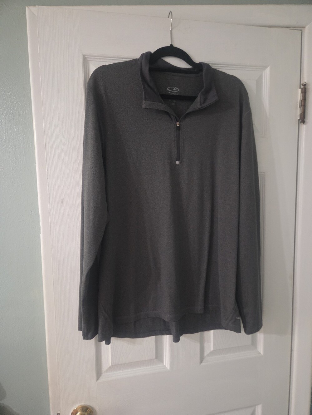 Champion C-9 Gray Quarter-Zip Men's Sweater - XL
